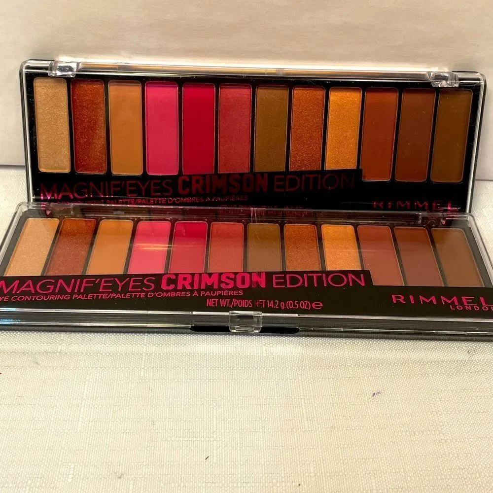 EYESHADOW BUNDLE OF 2 NWT RIMMEL LONDON MAGNIFEYES EYESHADOW PALETTE CRIMSON 007